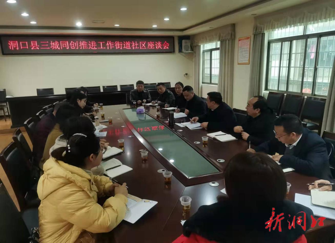 洞口县创建卫生、文明、森林城市指挥部召开街道社区座谈会