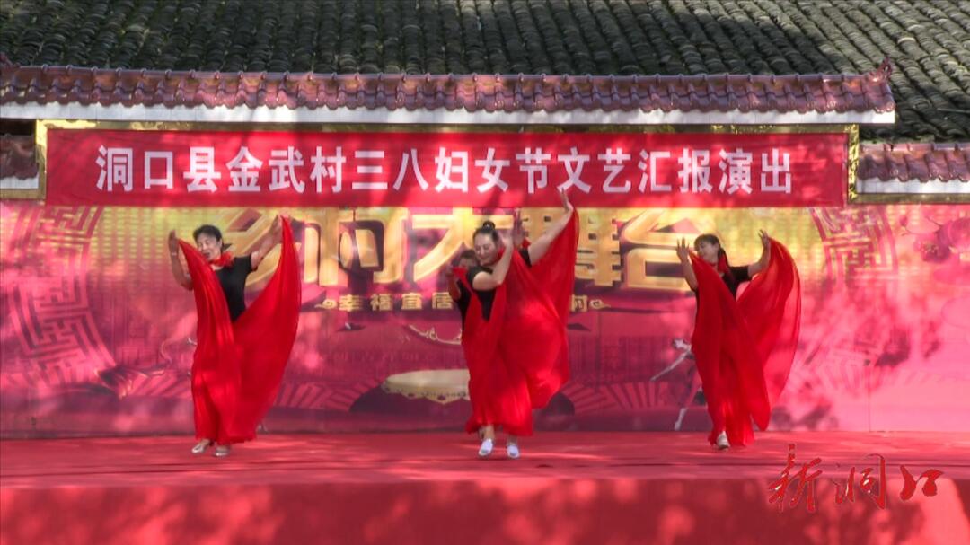 洞口县文昌街道金武村举行庆祝三八妇女节文艺汇演活动