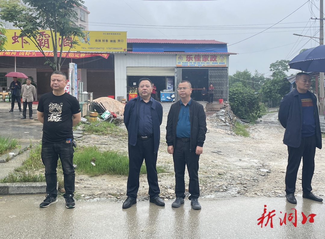 洞口大道建设指挥部对洞口大道东路段开展拆迁行动