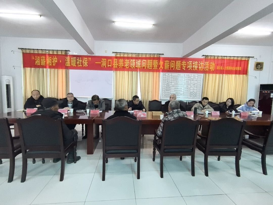 洞口县人社局开展养老领域问题暨欠薪问题专项接访活动