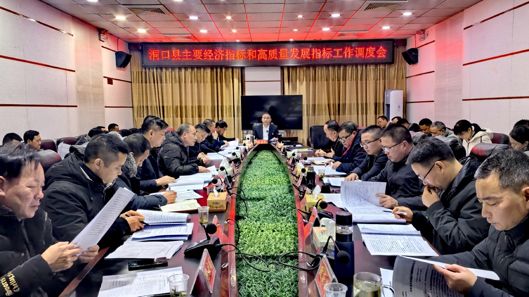 贺永亮主持召开洞口县主要经济指标和高质量发展指标工作调度会
