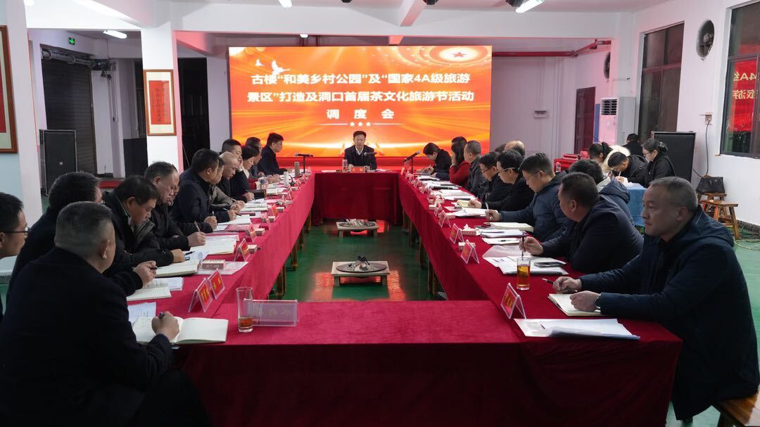 吴韬到古楼乡调研“古楼驿”4A级景区创建和洞口首届茶文化旅游节活动筹备等工作