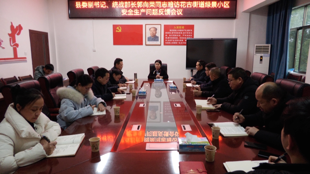 郭向荣到花古街道督导检查安全生产工作