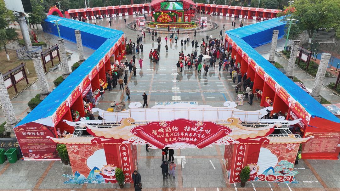 “雪峰好物  桔城年味”——洞口县启动2024年促消费稳就业助力乡村振兴新春年货节暨春风行动招聘会