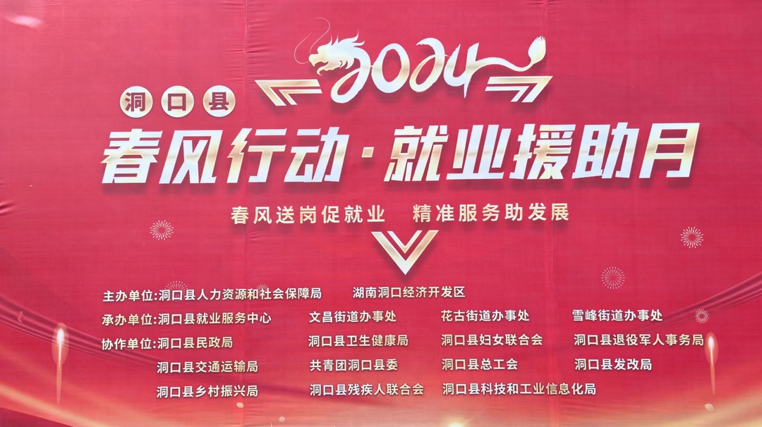 洞口县举行2024年“春风行动”专场招聘会