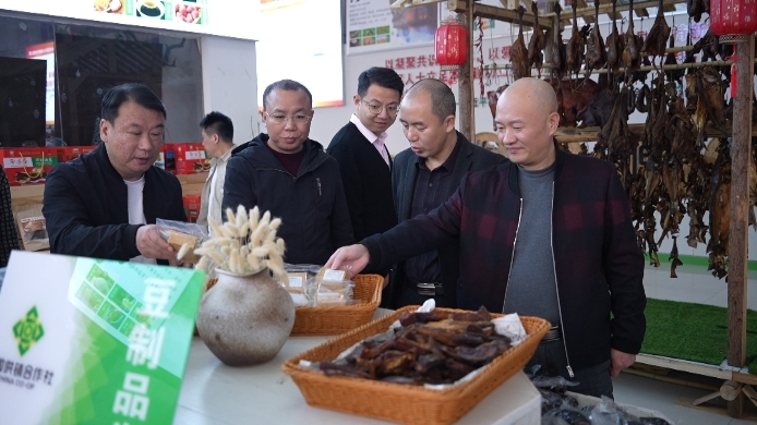 蓝山县考察组来我县考察交流数字乡村建设工作