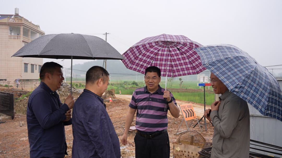 胡小革实地督导黄桥至高沙公路改建工程建设