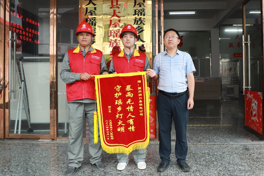 电力服务暖人心 锦旗致谢电力人