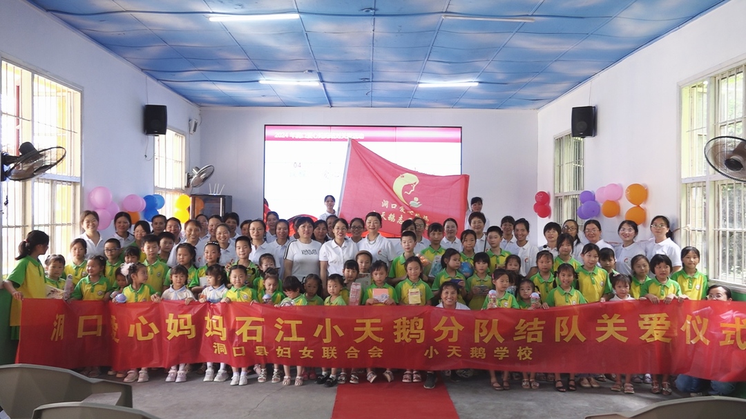 洞口县举行爱心妈妈“小天鹅”志愿服务队成立暨授旗仪式