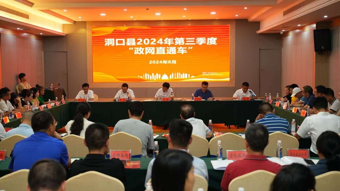 洞口县举行2024年第三季度“政网直通车”活动(图1)