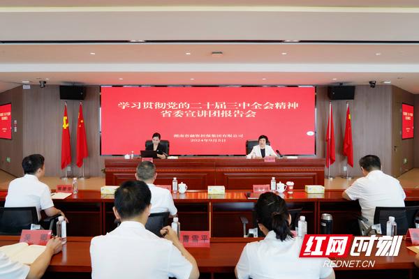 学习贯彻党的二十届三中全会精神 省委宣讲团在湖南省融资担保集团举行宣讲