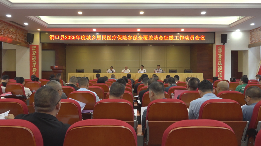 洞口县召开2025年度城乡居民医疗保险参保全覆盖基金征缴工作动员会(图1)