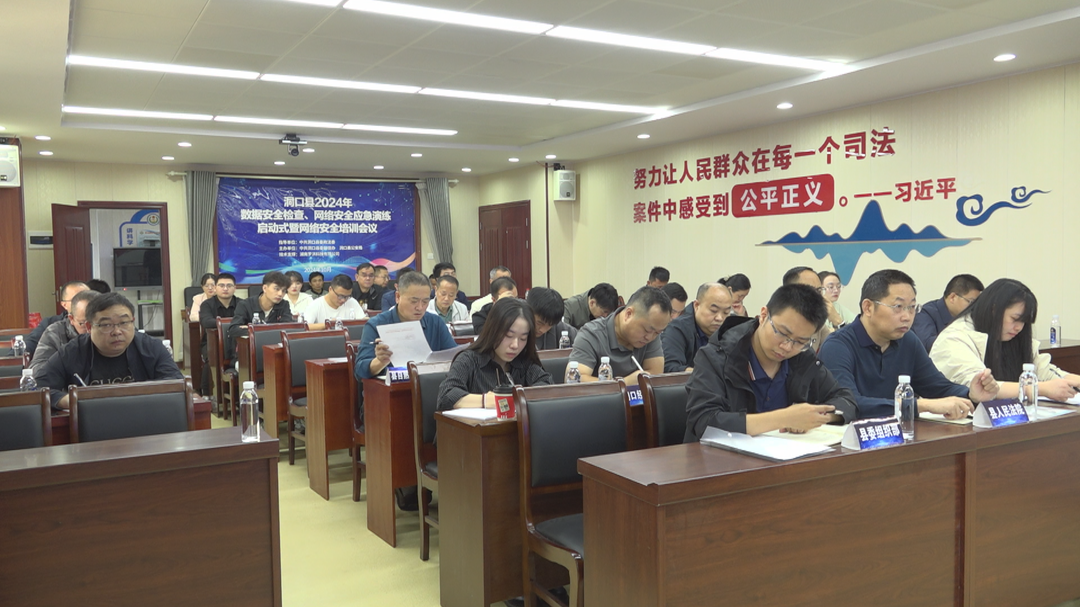 洞口县召开2024年度数据安全检查、网络安全应急演练暨网络安全培训会(图3)