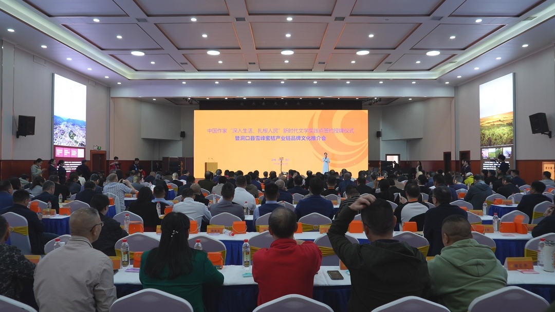 ﻿中国作家“深入生活、扎根人民”新时代文学实践点签约授牌仪式暨洞口县雪峰蜜桔产业链品牌文化推介会举行(图1)