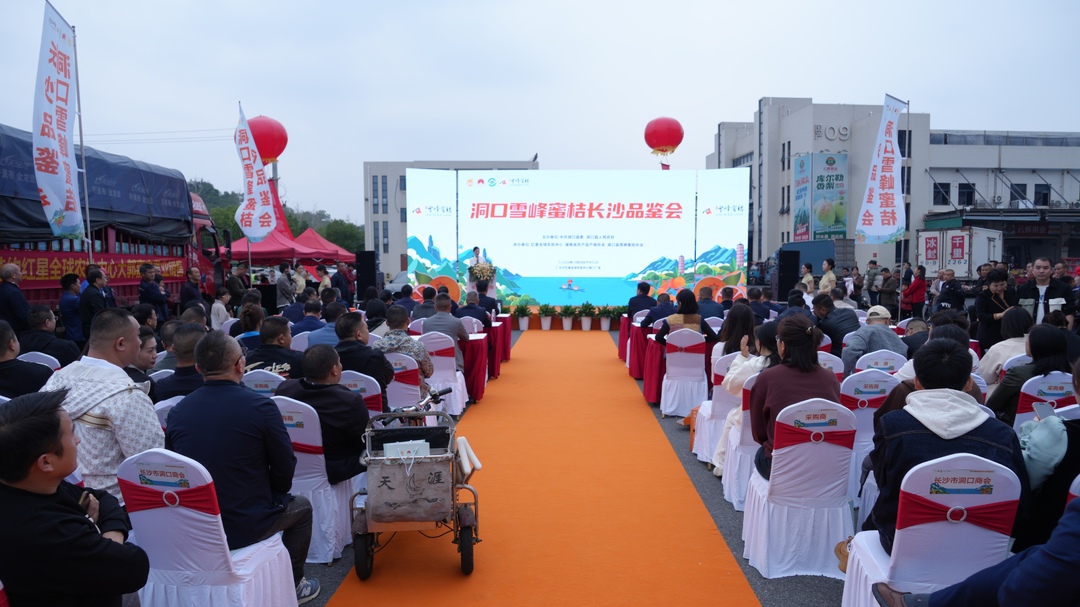 ﻿桔香长沙  甜蜜“出圈”——“洞口雪峰蜜桔”长沙品鉴会在长沙红星全球农批中心举办(图1)