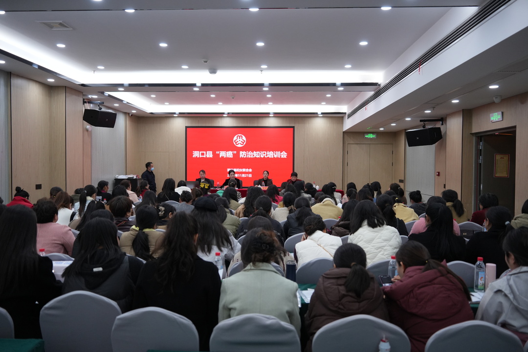 洞口县妇联系统开展“强信心 重担当 敢作为 塑形象”主题活动推进会暨“两癌”防治知识培训会(图1)