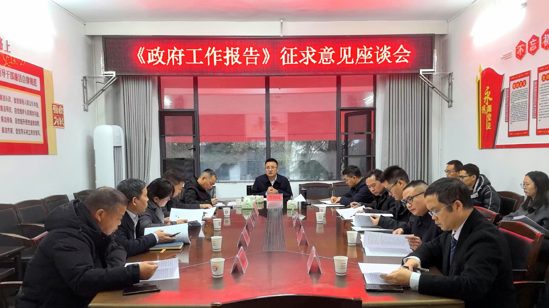 县人民政府召开《政府工作报告》征求意见座谈会