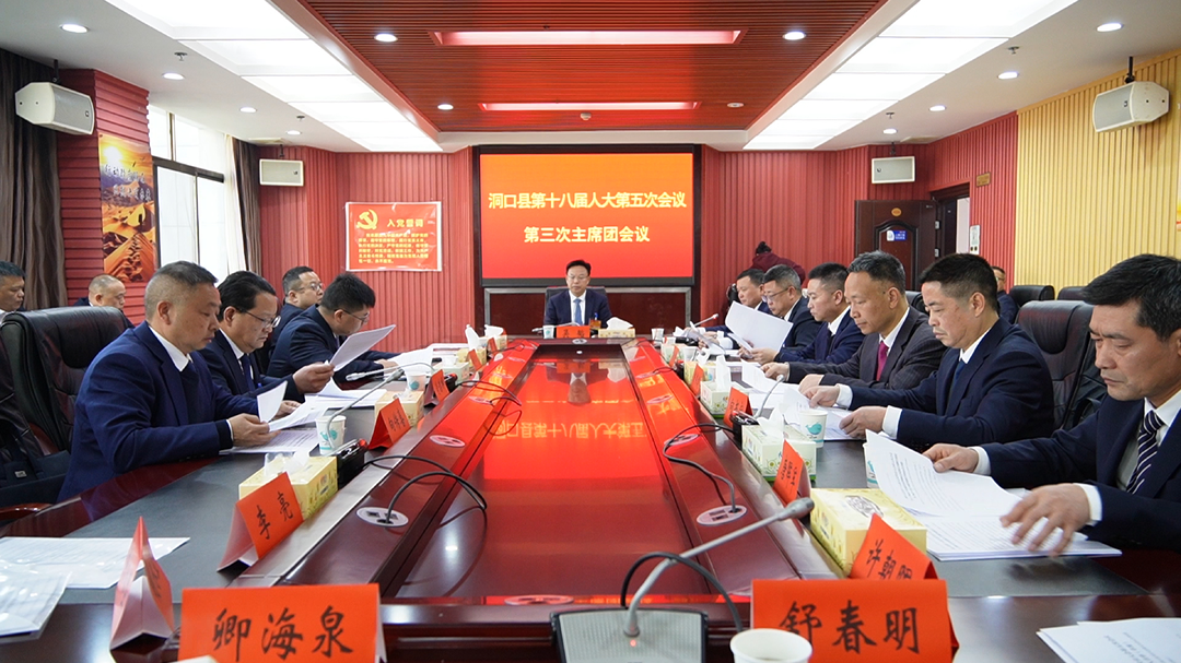 洞口县第十八届人民代表大会第五次会议举行主席团第三次会议
