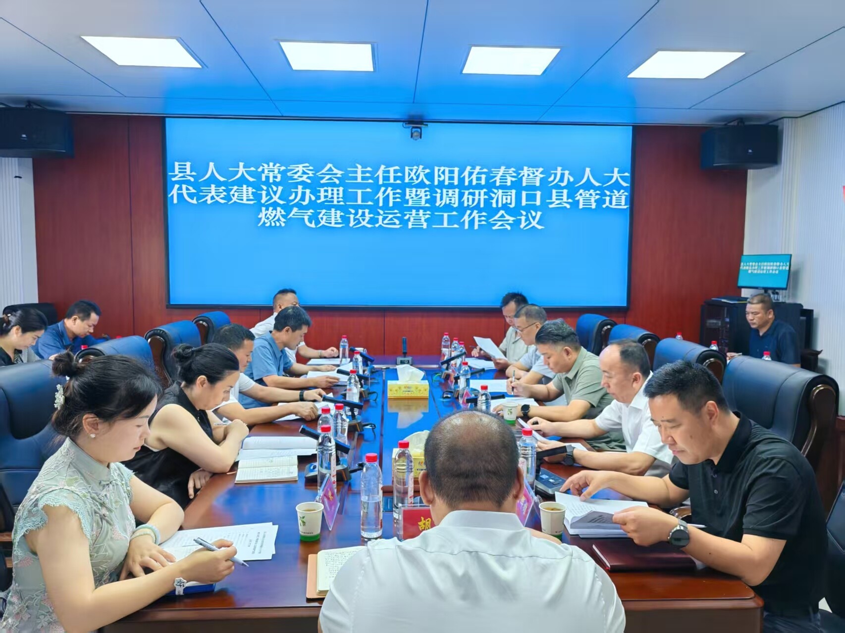 欧阳佑春督办人大代表建议办理工作暨调研洞口县管道燃气建设运营工作