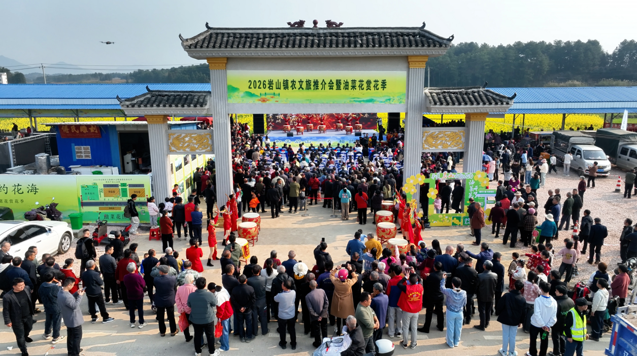 花海绘新景，融合添活力——岩山镇农文旅游推介会暨油菜花赏花季启幕