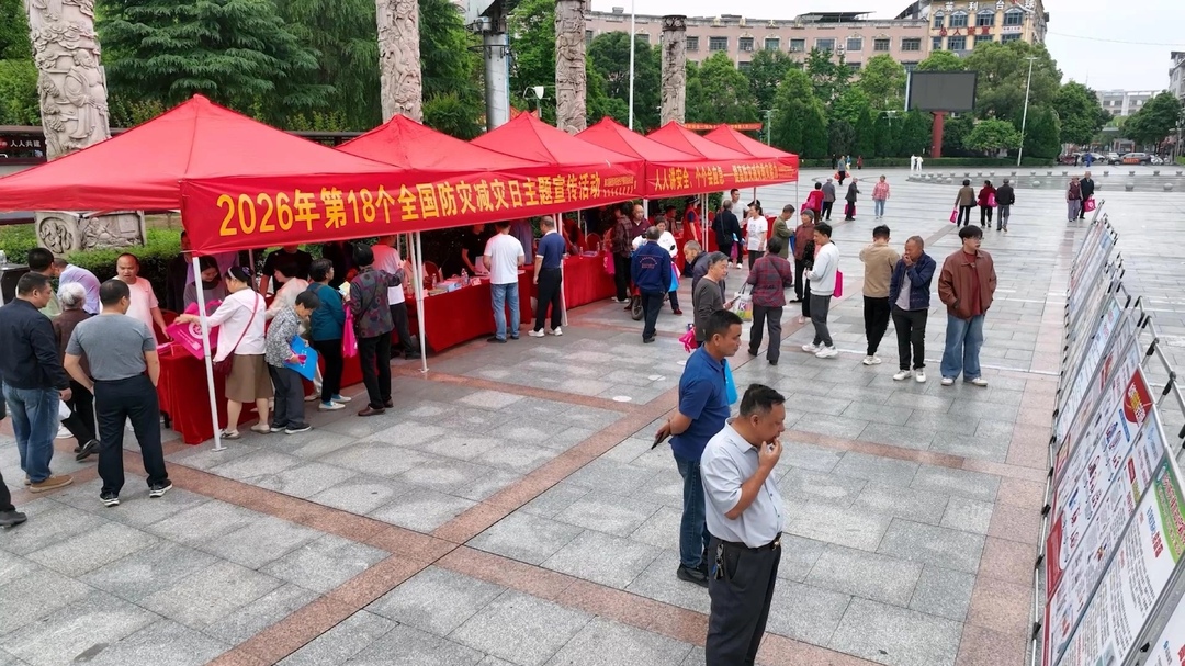 洞口县开展2026年全国防灾减灾日集中宣传活动