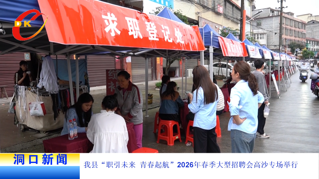 我县“职引未来 青春起航”2026年春季大型招聘会高沙专场举行