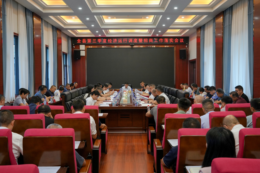 洞口县召开第三季度经济运行调度暨招商工作落实会议
