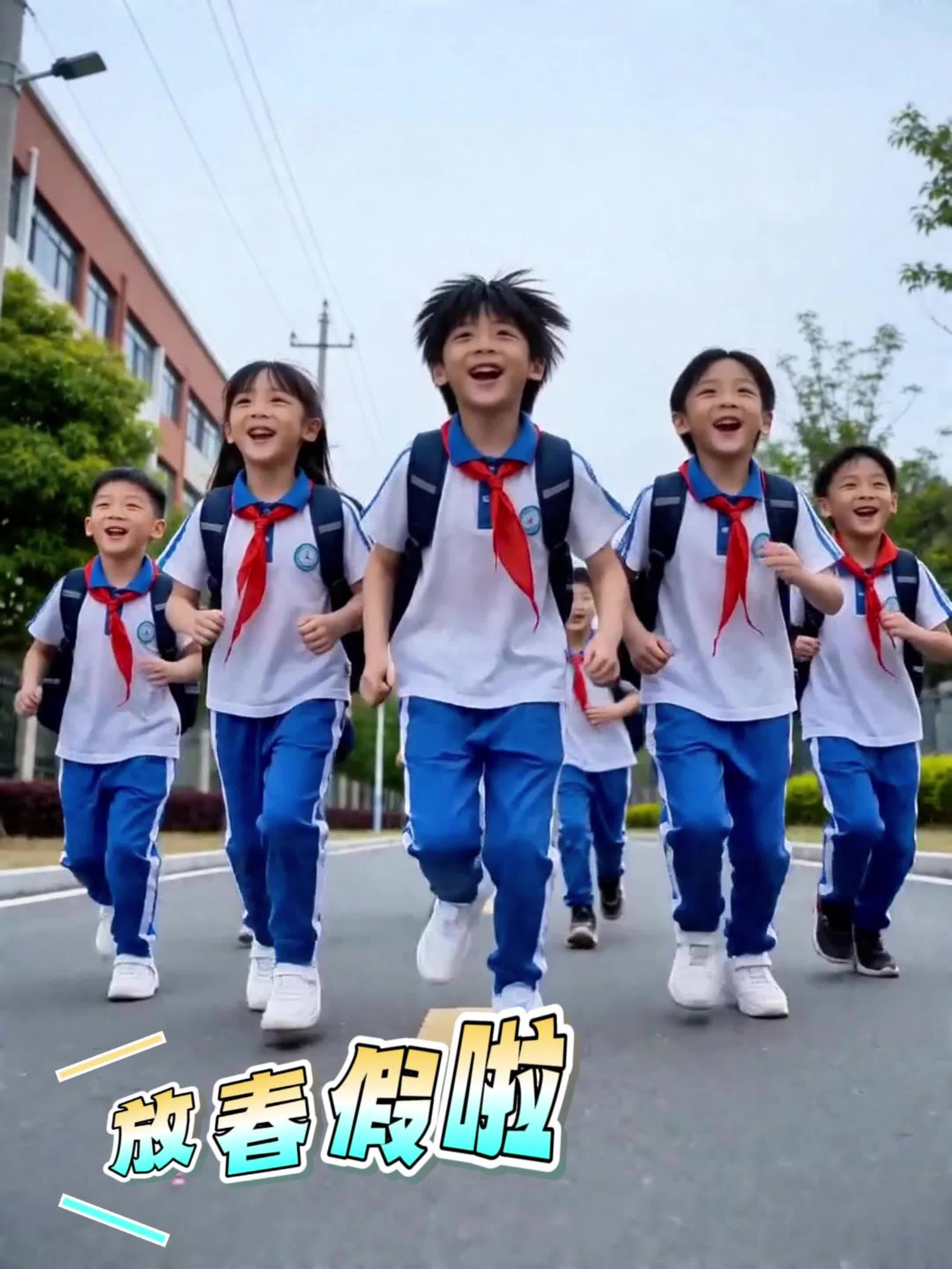 放春假啦