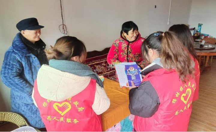 杨林镇组织大学生志愿者开展“幸福敲门，安全到家”宣传活动