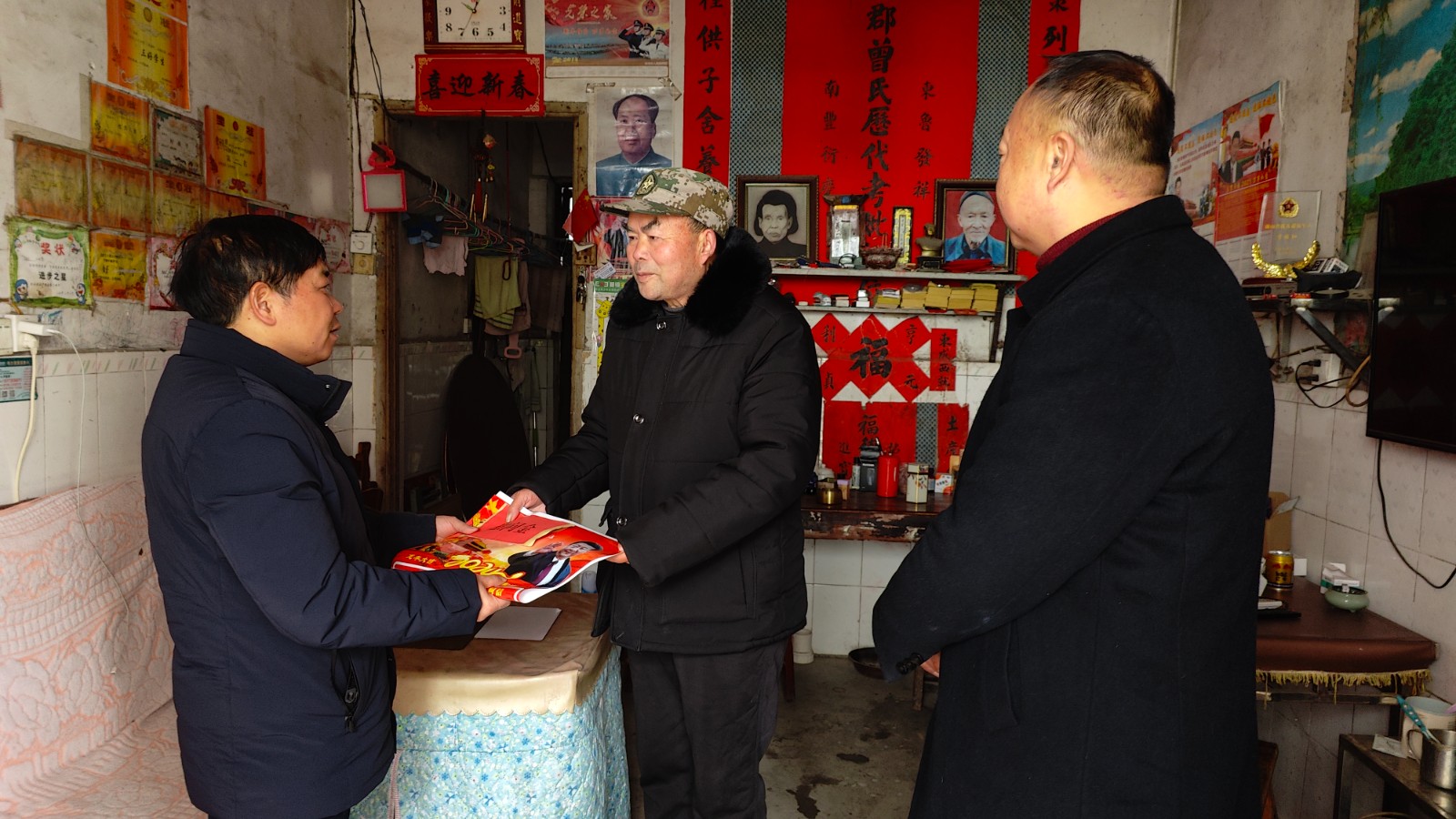 高沙镇：春节前走访慰问退役军人